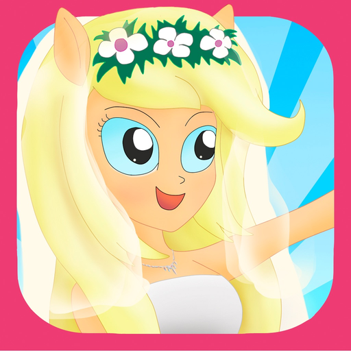 Bride Pony wedding girl princess dress up makeover app icon