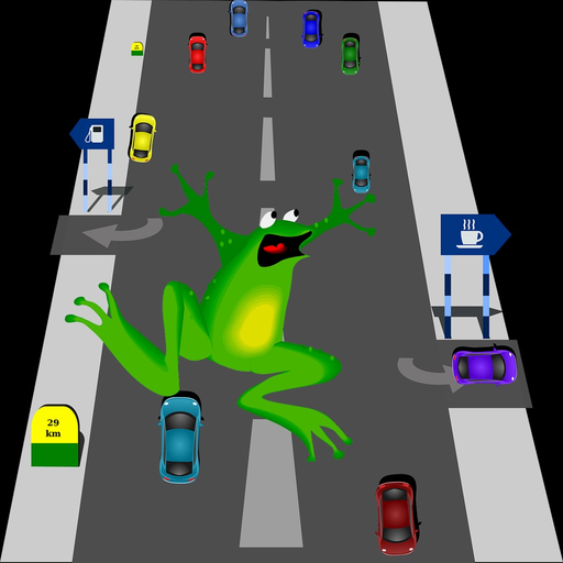 Frog cross the road@ app icon