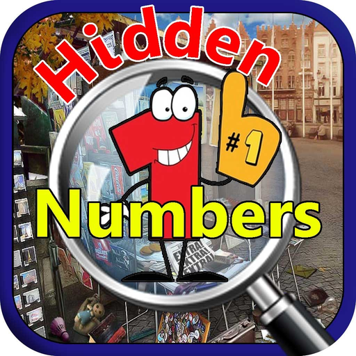 Hidden numbers kids learning game app icon