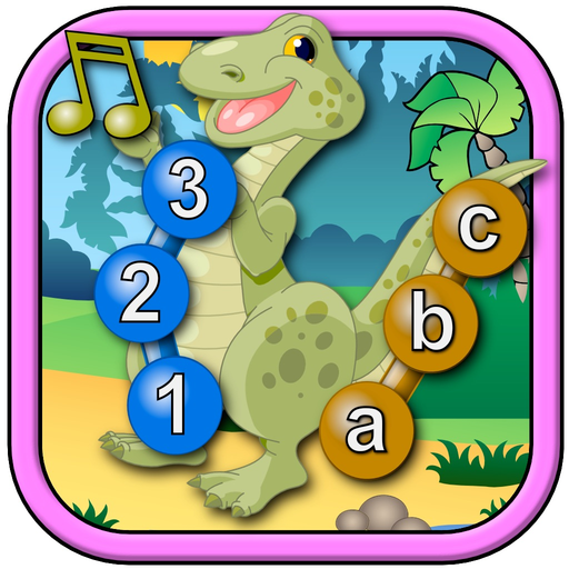 Kids Dinosaur Join and Connect the Dots Puzzles - Rex teaches the ABC numbers and counting app icon