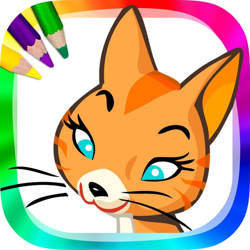 Coloring cats and kittens app icon