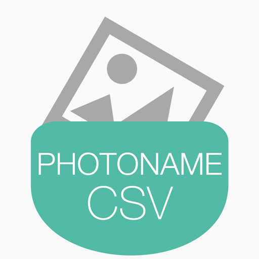Photo Name CSV app icon