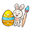 Paint the Easter egg spring icon
