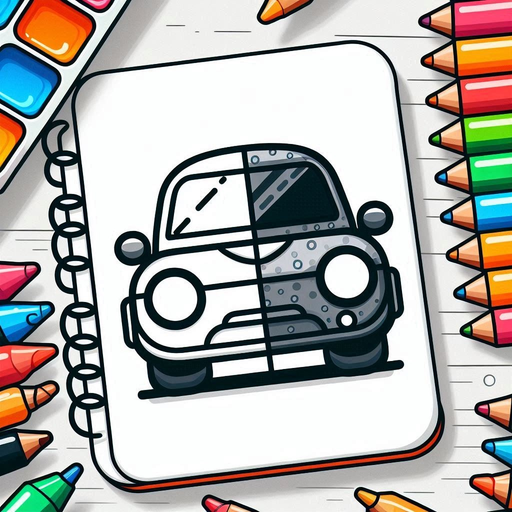 Cars Coloring book paint game app icon