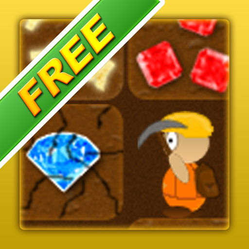 Treasure Miner Free - a 2d gem mining adventure app icon