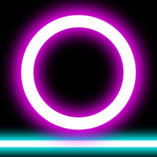 Rock Hero Jump in glow sparkling amazing fantasy space app icon