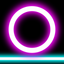 Rock Hero Jump in glow sparkling amazing fantasy space icon