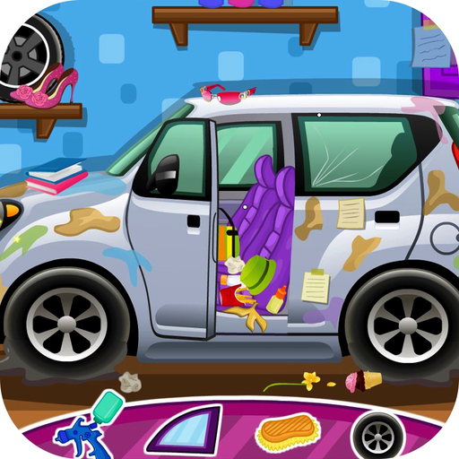 Clean up car wash game app icon