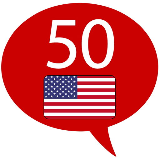 Learn English US 50 languages app icon