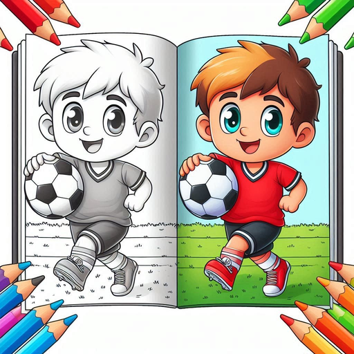 Magic paint soccer pages app icon