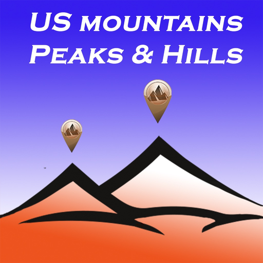 US Mountains, peaks and hills in augmented reality app icon