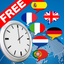 Multilingual speaking clock - free version icon