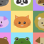 Animal line puzzle icon